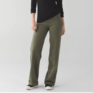 Lululemon Lulu Pant II in Heathered Fatigue Green
